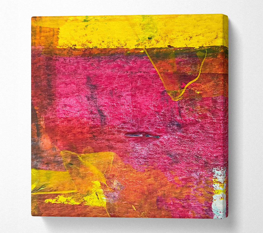  A Canvas Print of Crimson And Gold Drizzle Canvas Print