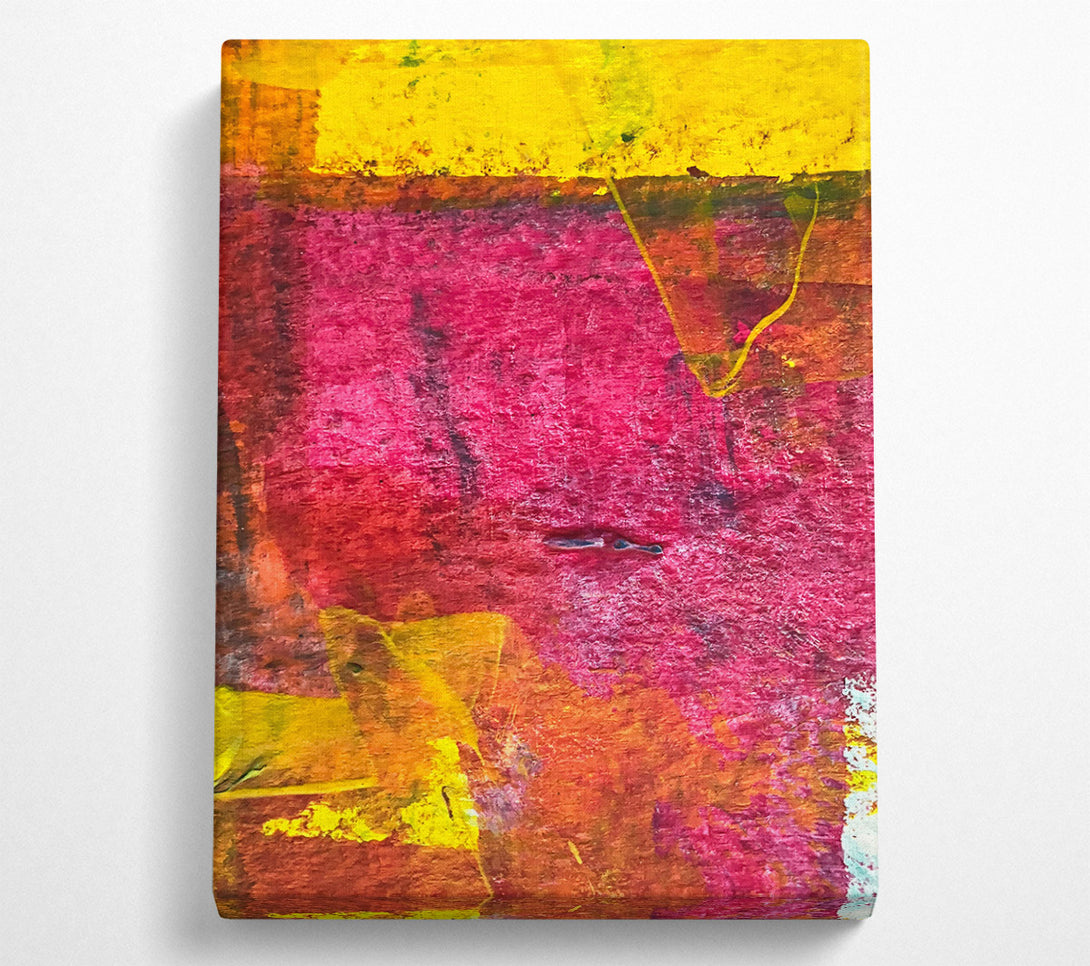  A Canvas Print of Crimson And Gold Drizzle Canvas Print