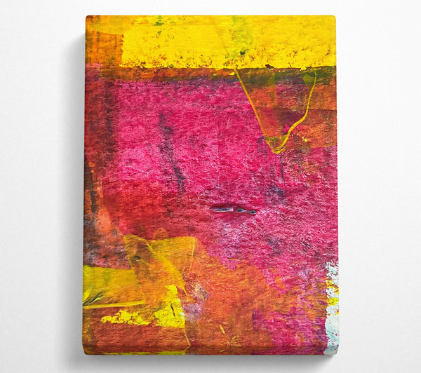  A Canvas Print of Crimson And Gold Drizzle Canvas Print