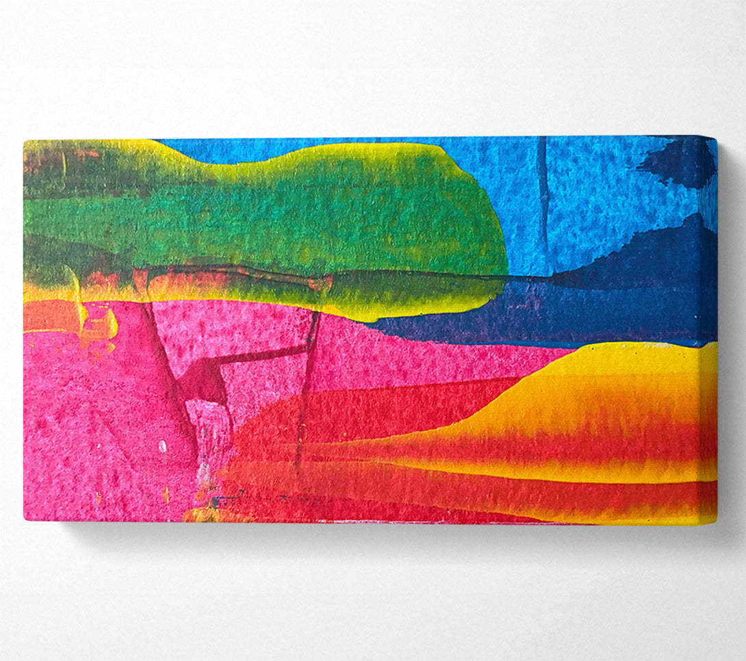  A Canvas Print of Pink Abstract Landscape Canvas Wall Art