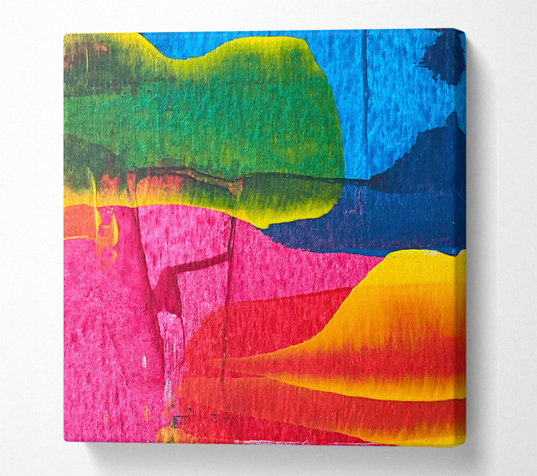  A Canvas Print of Pink Abstract Landscape Canvas Wall Art