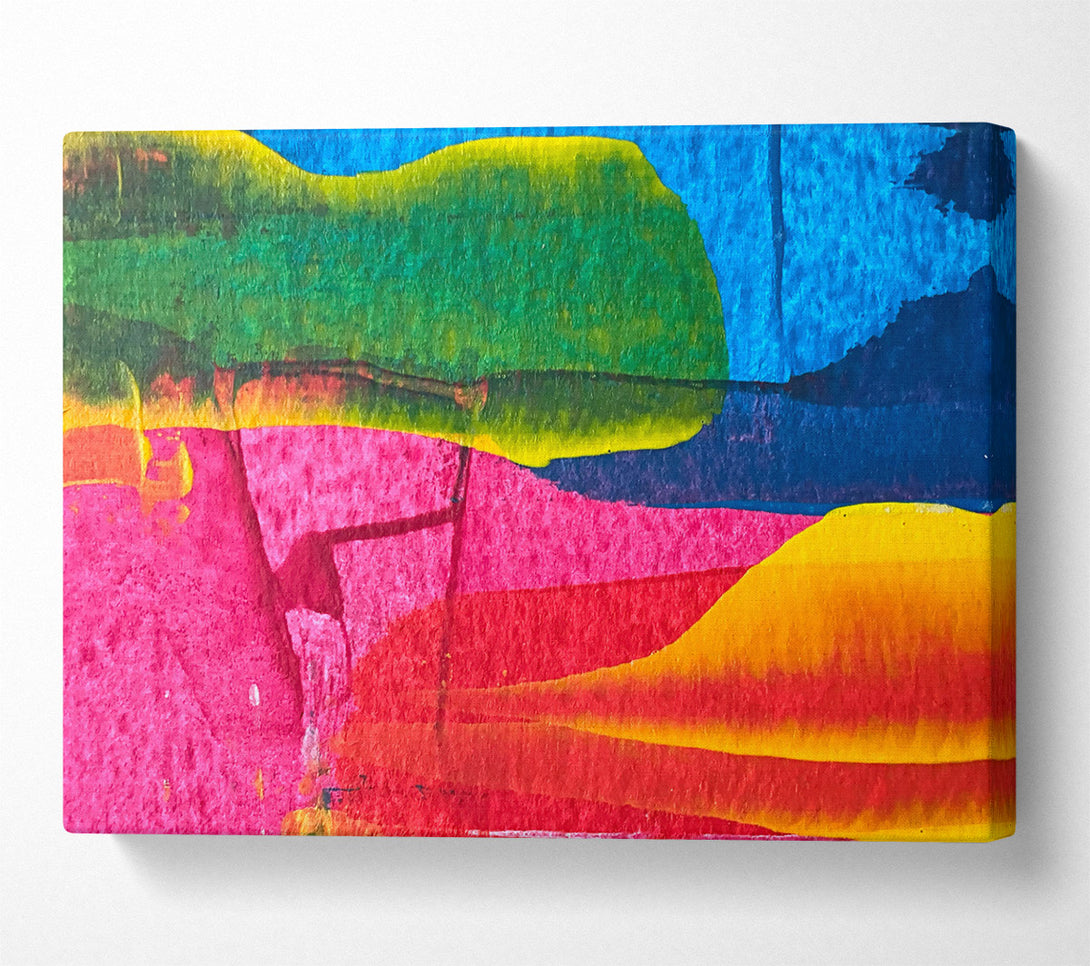  A Canvas Print of Pink Abstract Landscape Canvas Wall Art