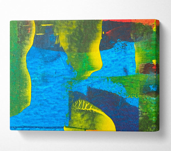  A Canvas Print of Azure Abstract Canvas Wall Art