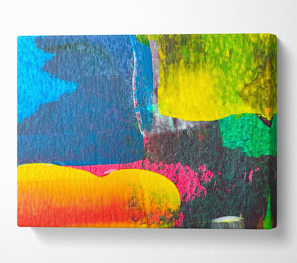  A Canvas Print of Blue Abstract Forms Canvas Wall Art
