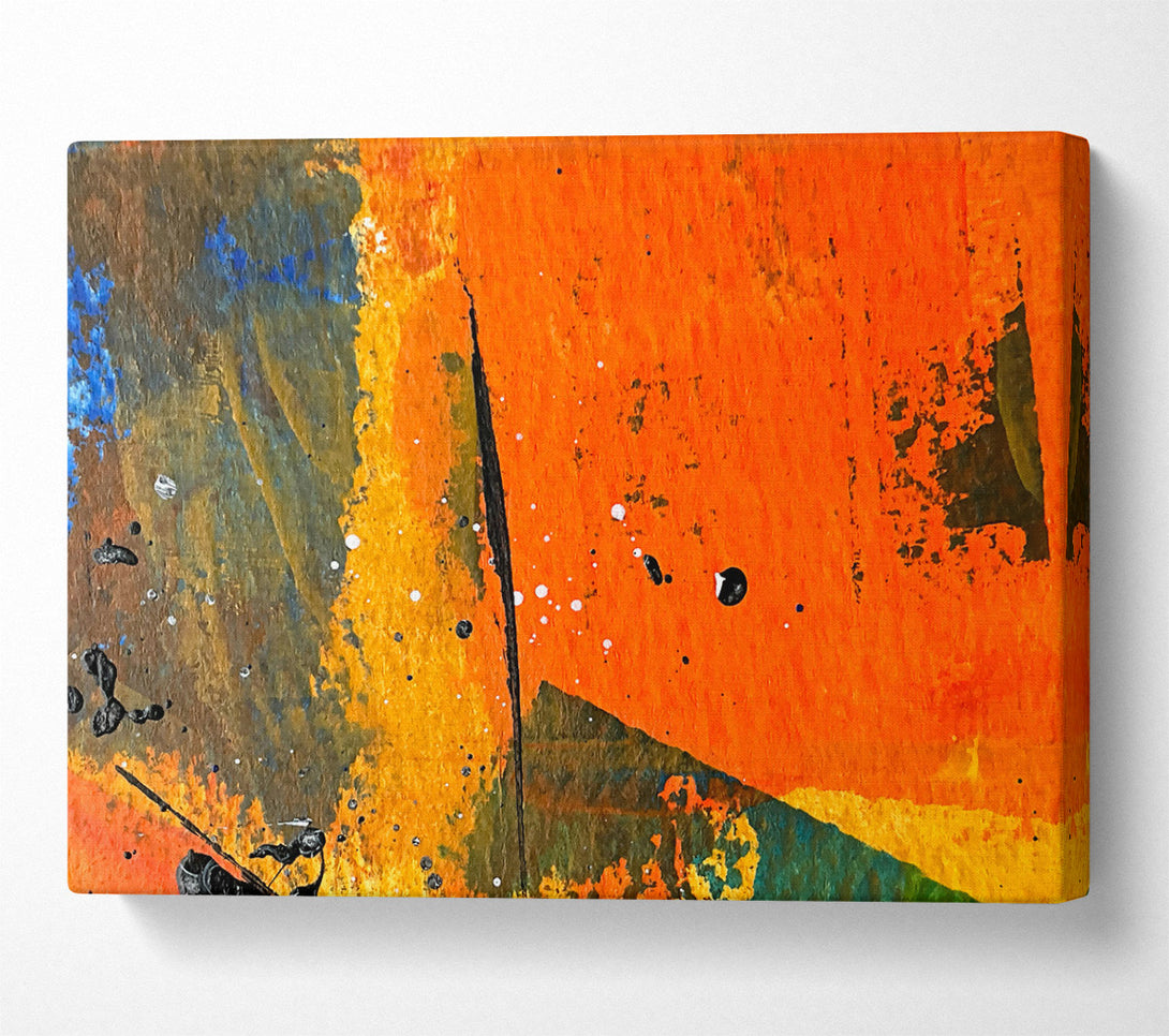  A Canvas Print of Orange Burst Abstract Canvas Art