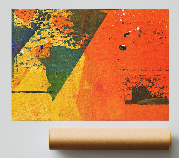 Orange Abstract Splattering