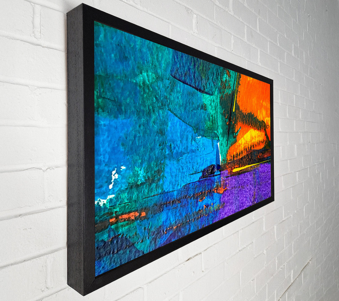  A Canvas Print of Blue And Orange Layers Canvas Wall Art