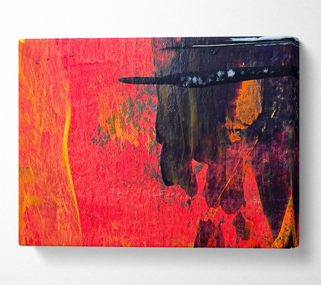  A Canvas Print of Crimson And Black Strokes Canvas Print