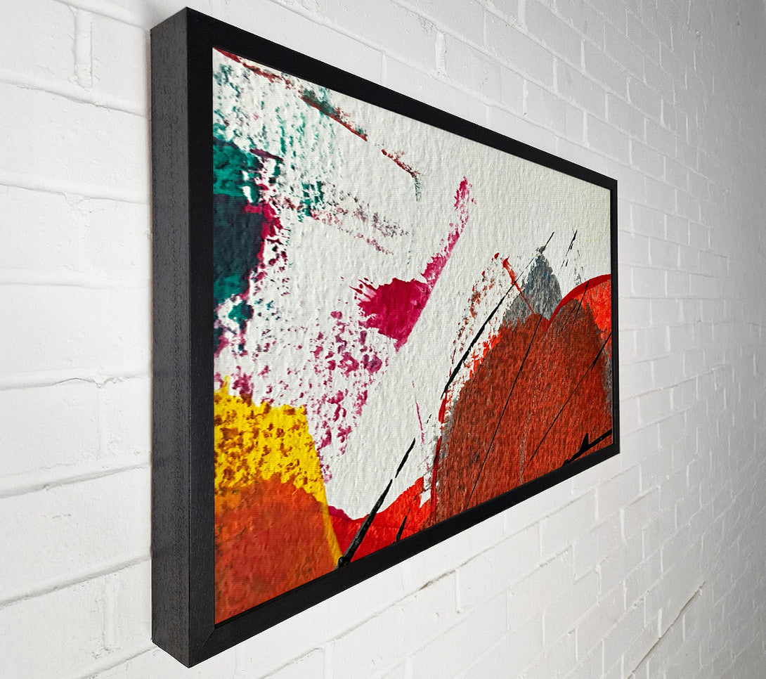  A Canvas Print of Crimson Abstract Splashes Canvas Art
