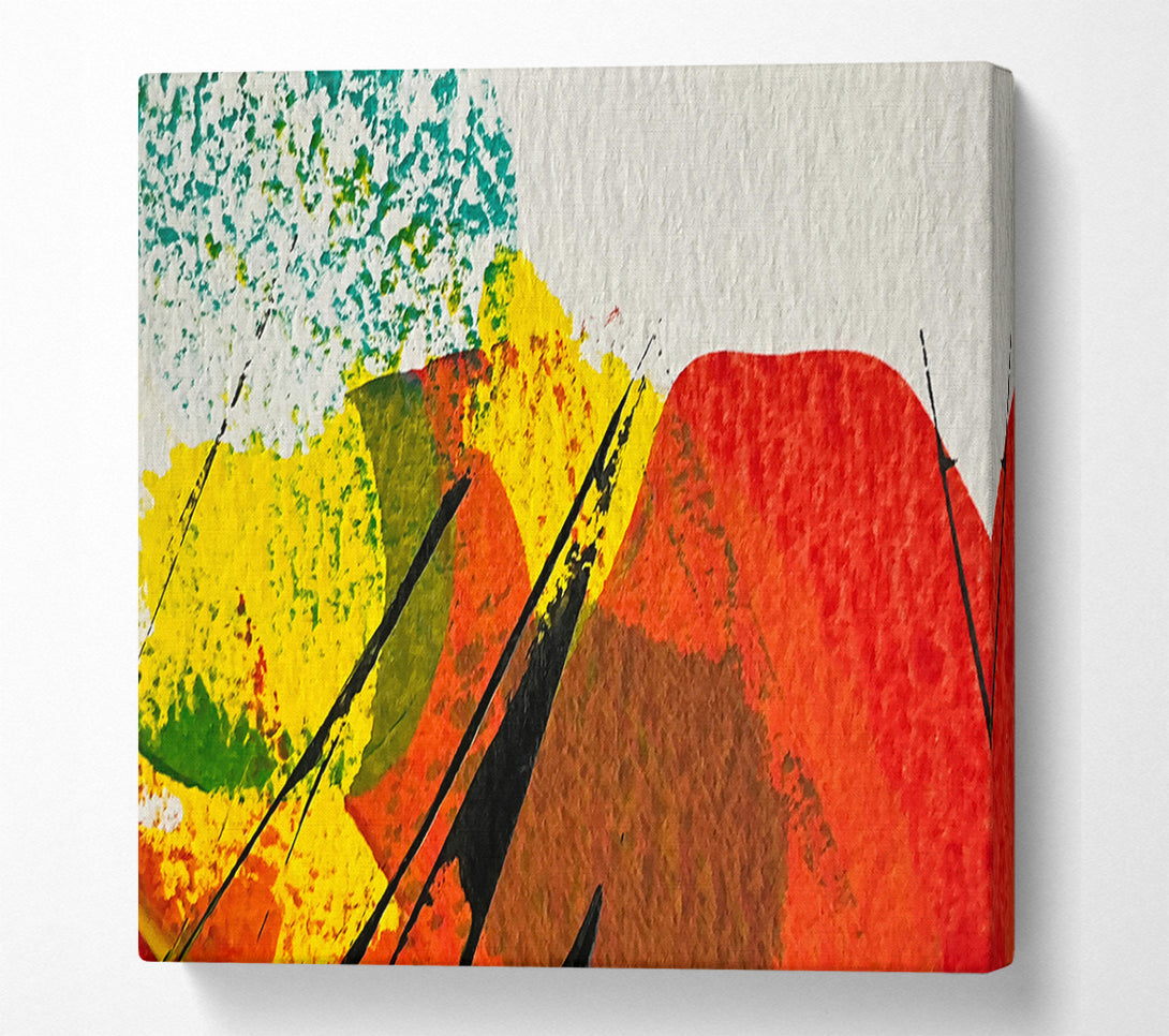  A Canvas Print of Crimson Swirls And Stripes Canvas Wall Art