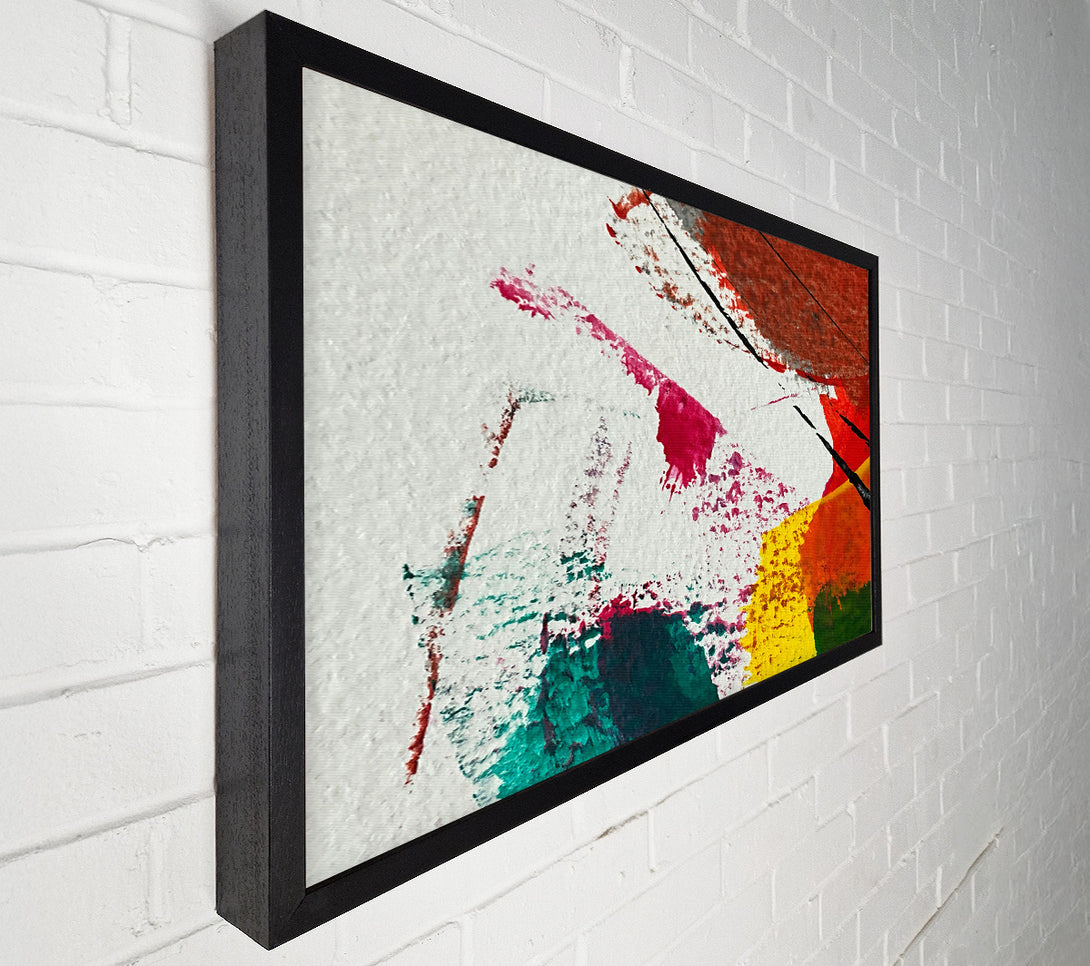  A Canvas Print of White And Crimson Strokes Canvas Wall Art