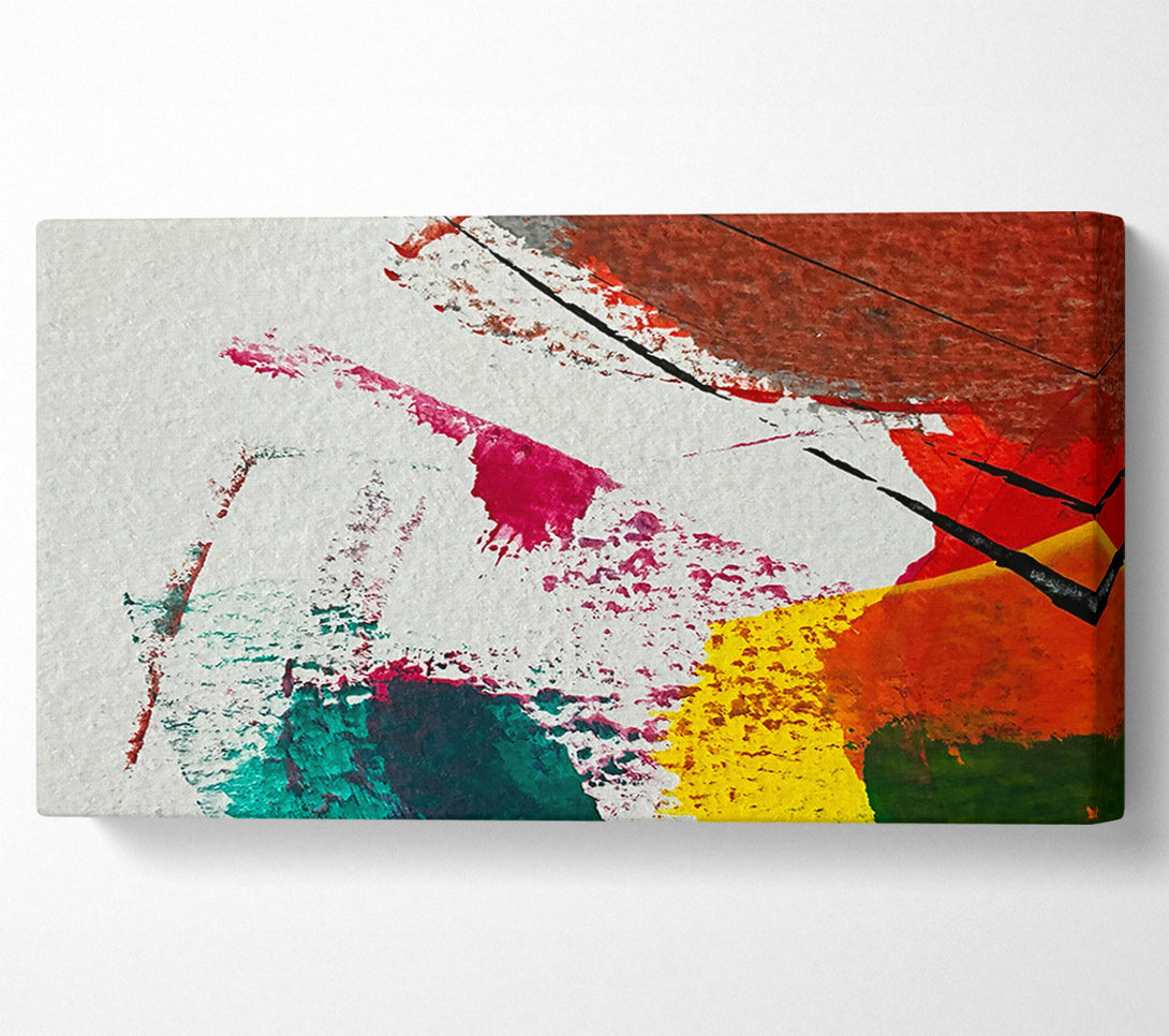  A Canvas Print of White And Crimson Strokes Canvas Wall Art