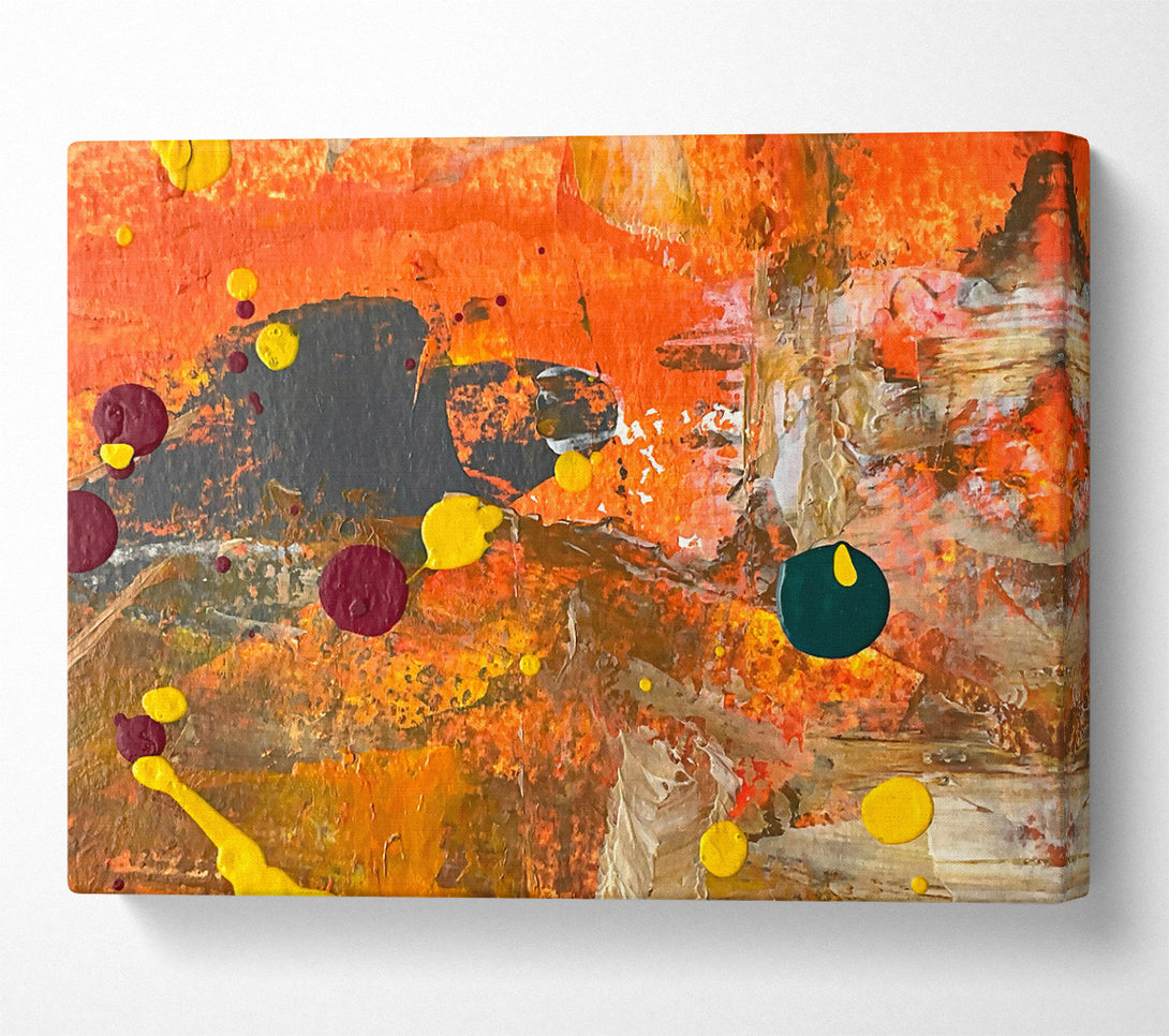  A Canvas Print of Orange Abstract Burst Canvas Art