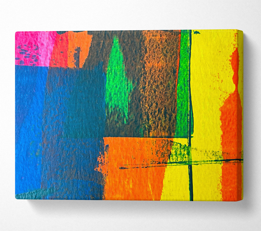  A Canvas Print of Orange And Green Blocks Canvas Art