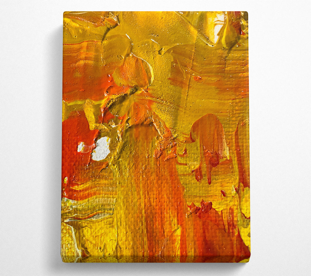  A Canvas Print of Golden Abstract Strokes Canvas Art