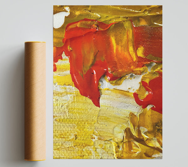 Golden Red Swirls