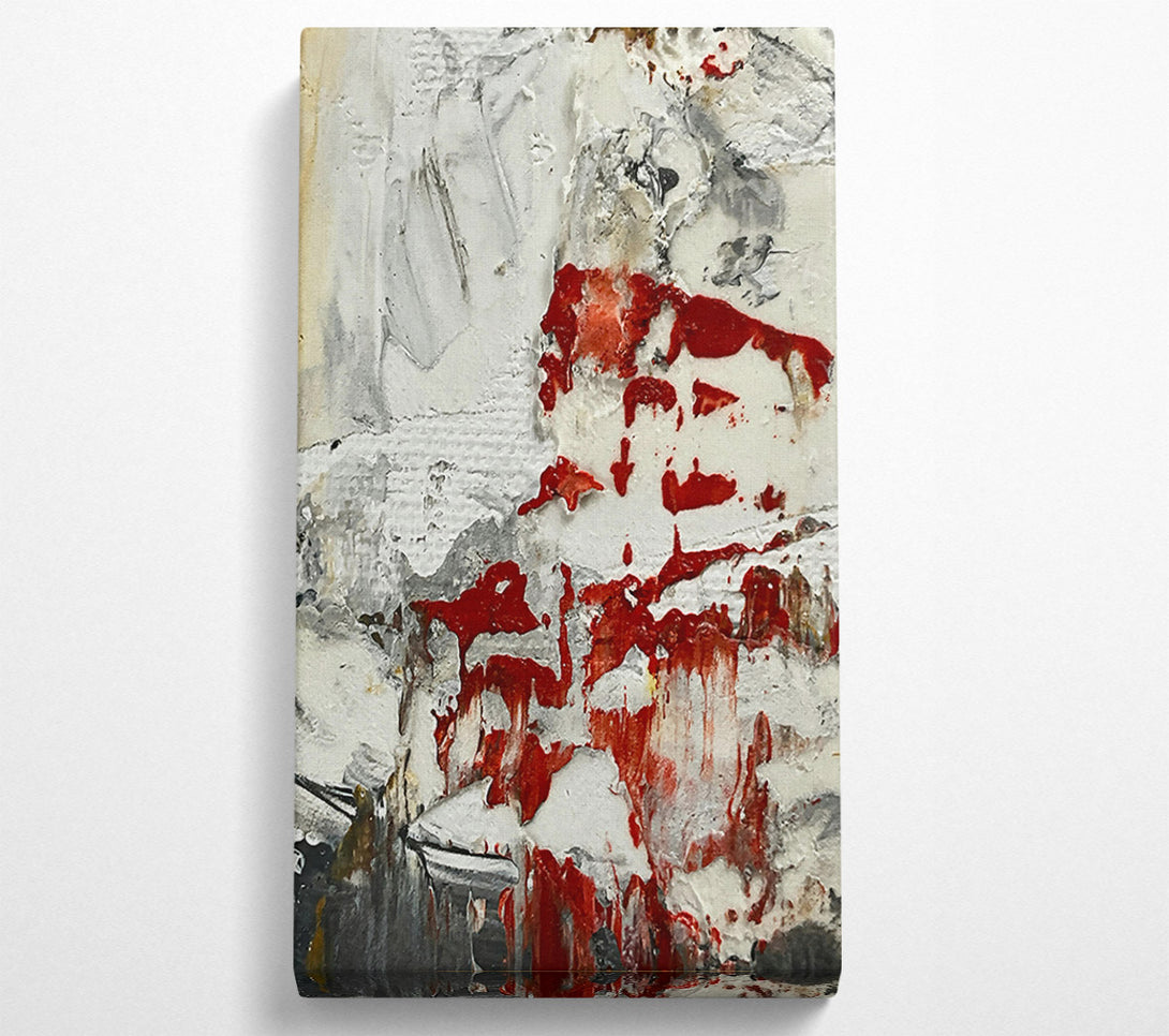  A Canvas Print of Crimson Abstract Drip Canvas Print