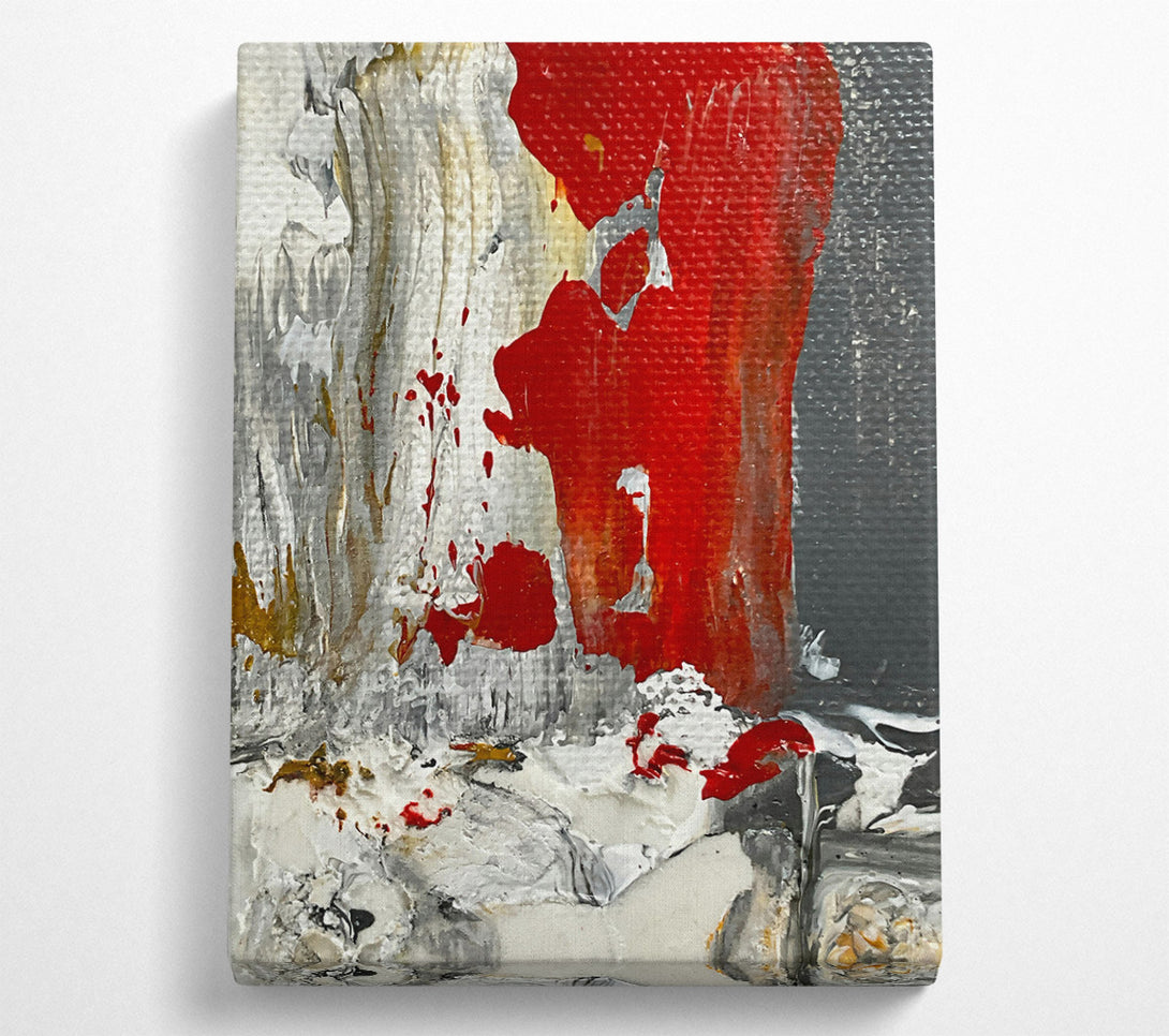  A Canvas Print of Crimson Abstract Burst Canvas Print