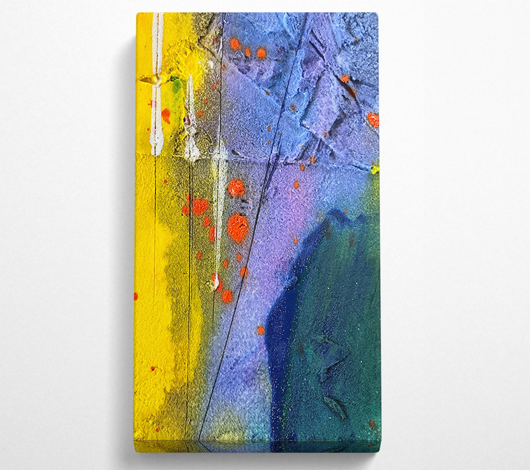  A Canvas Print of Blue And Orange Splatter Canvas Art
