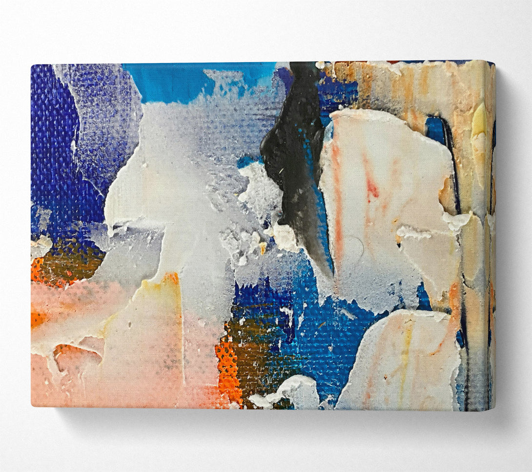  A Canvas Print of Blue And White Abstract Canvas Wall Art