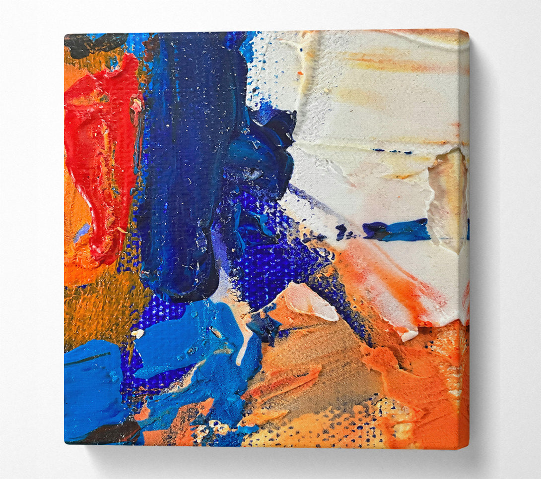  A Canvas Print of Blue Hues And Rust Canvas Wall Art