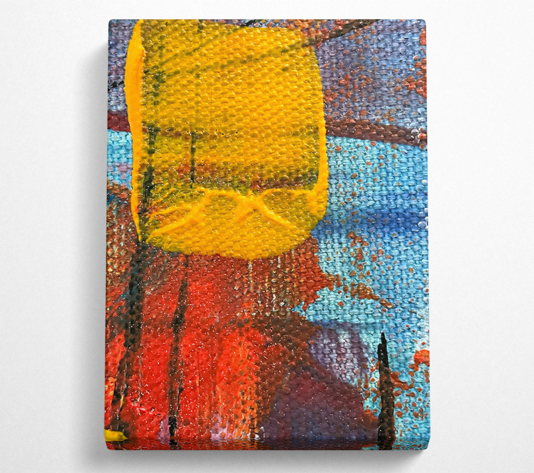  A Canvas Print of Golden Abstract Expressionism Canvas Print