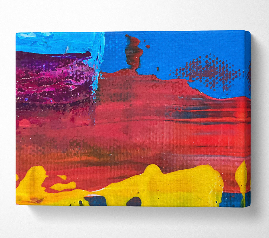 A Canvas Print of Crimson Abstract Landscape Canvas Wall Art