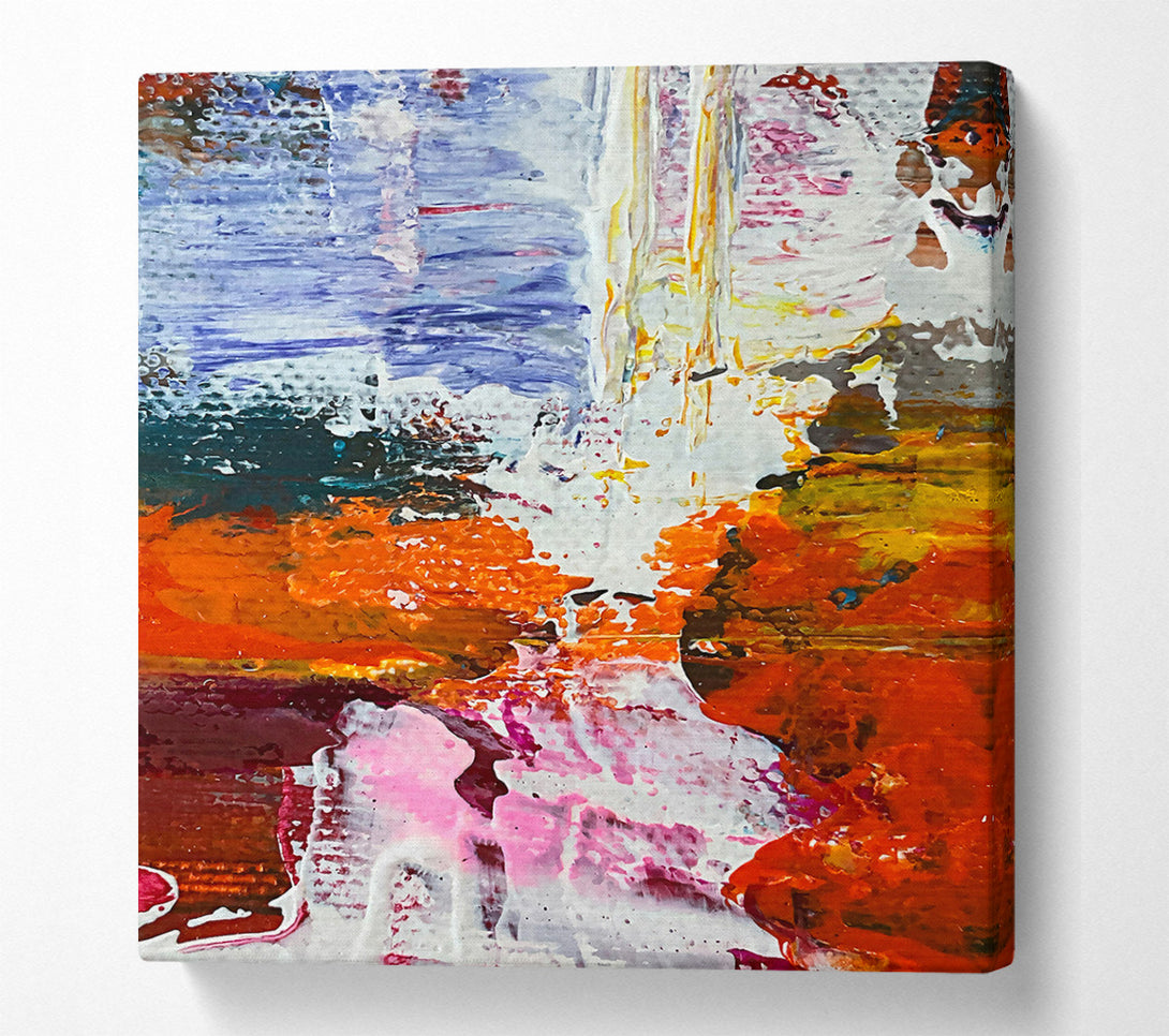  A Canvas Print of White Dance Of Orange Canvas Print