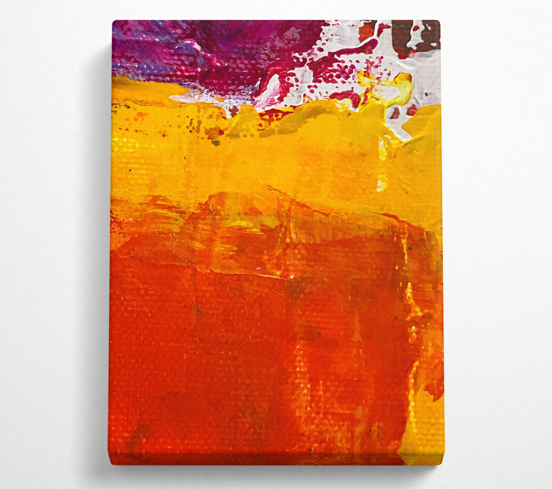  A Canvas Print of Orange Abstract Expression Canvas Print