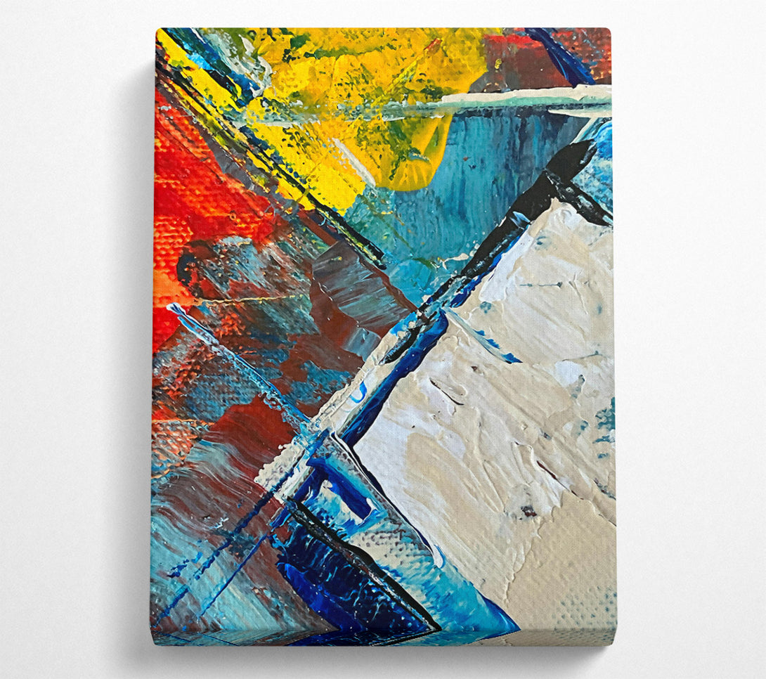  A Canvas Print of Blue And White Abstract Canvas Wall Art