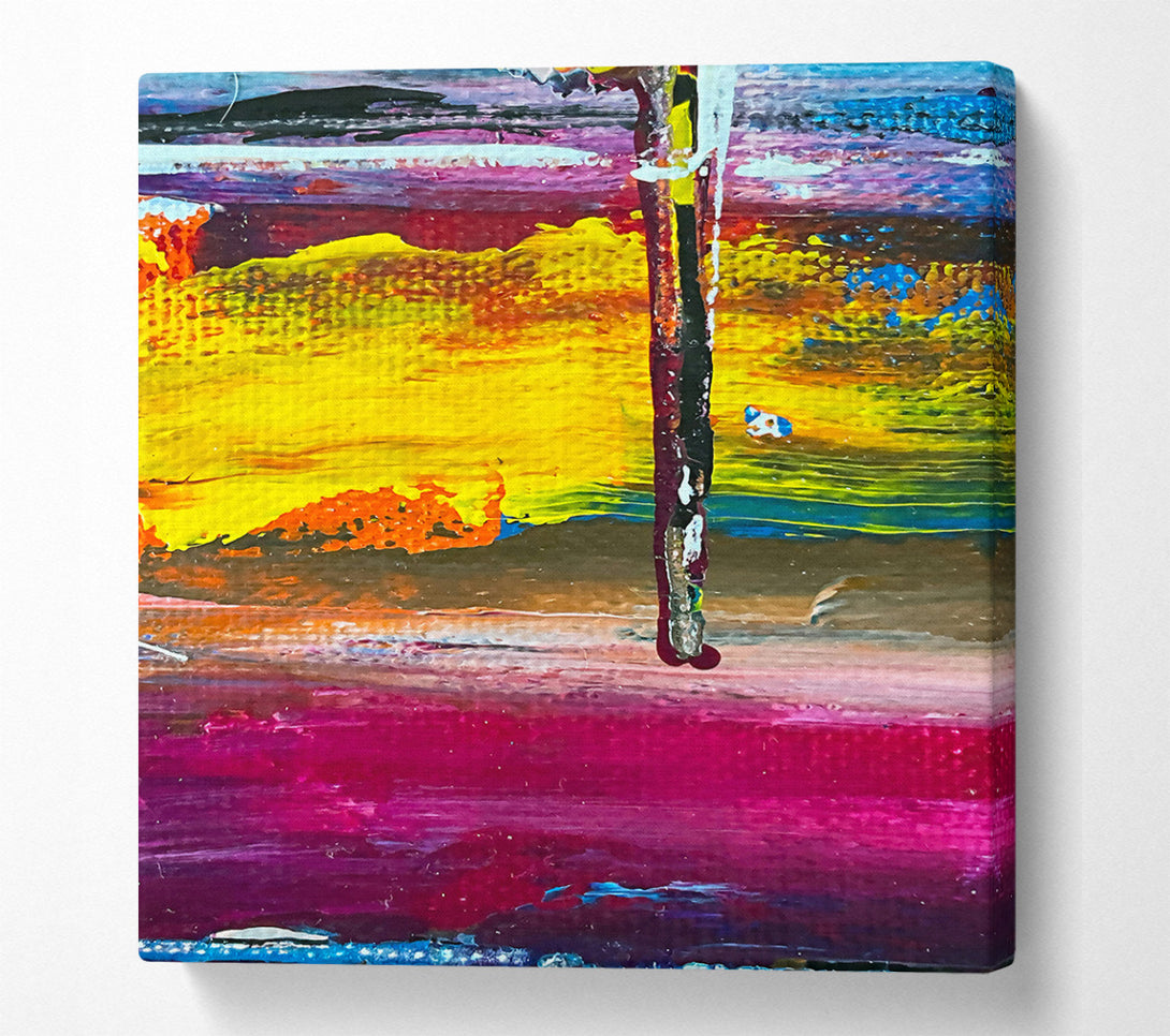  A Canvas Print of Crimson Sunset Stripe Canvas Print