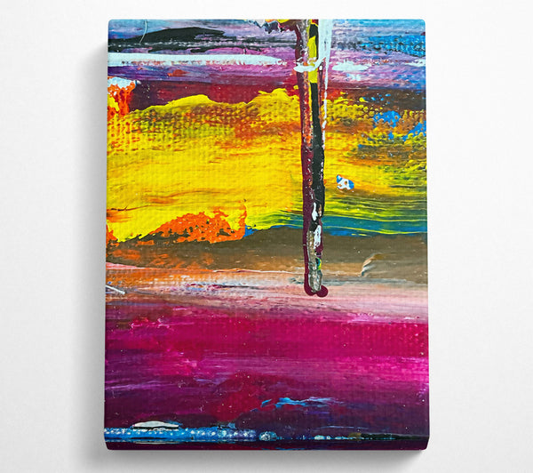  A Canvas Print of Crimson Sunset Stripe Canvas Print