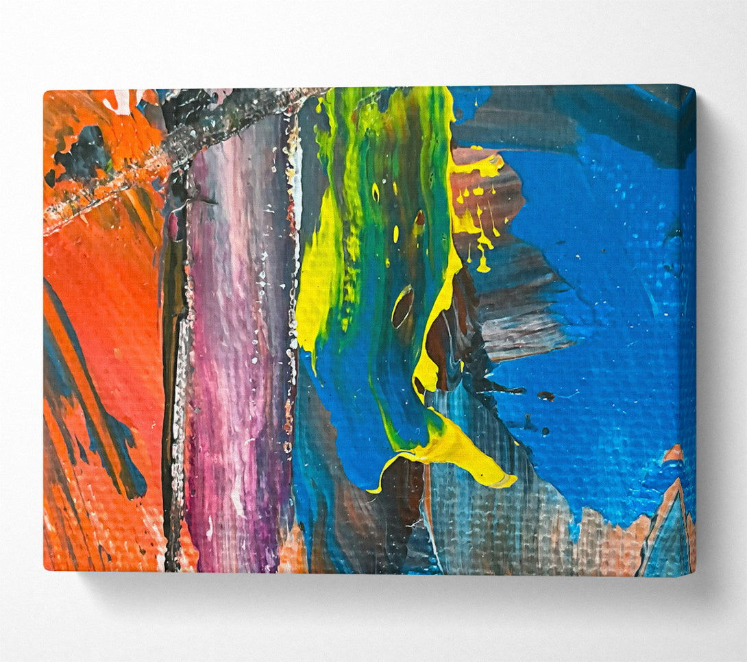  A Canvas Print of Blue Abstract Strokes Canvas Print
