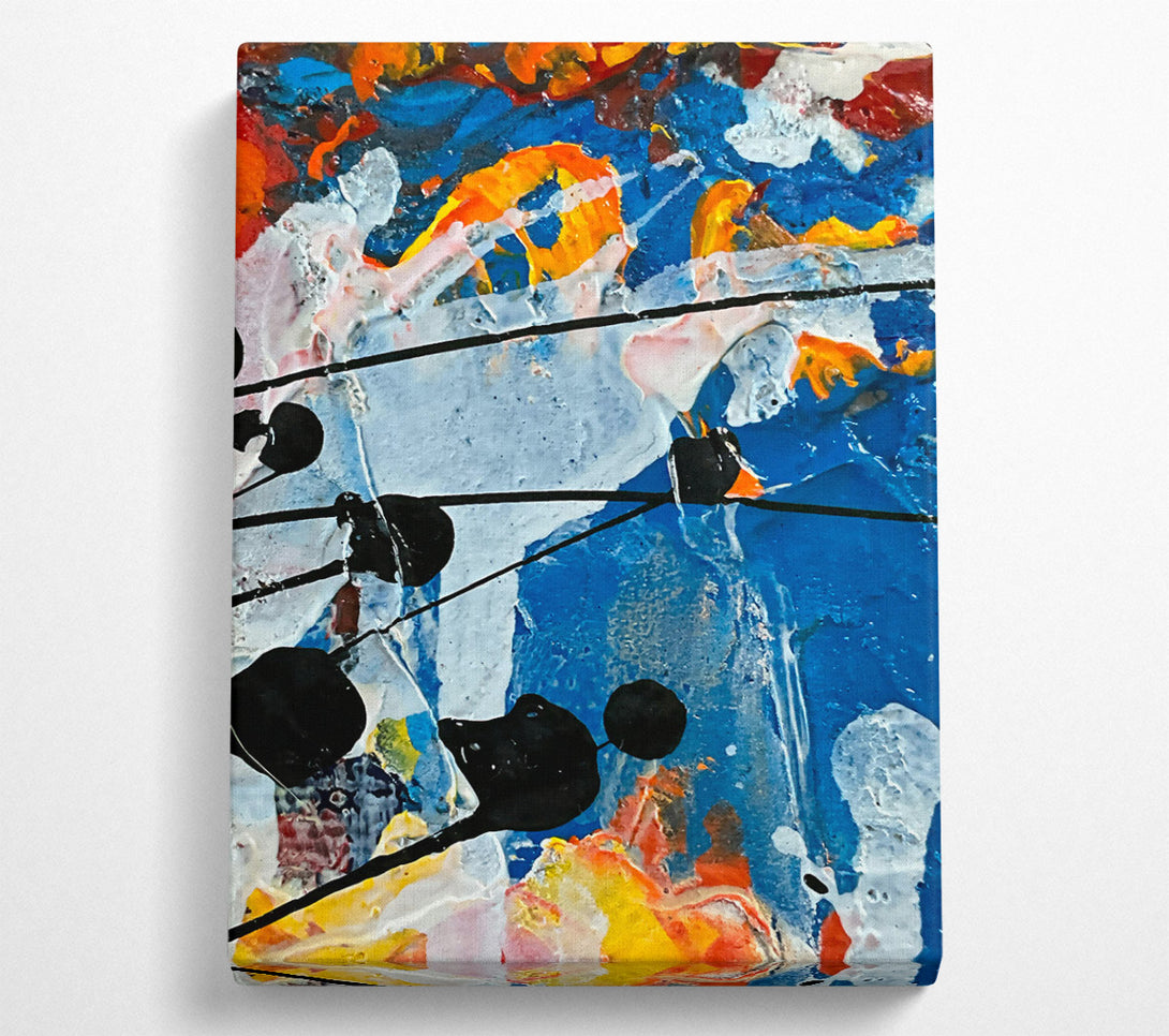  A Canvas Print of Blue Abstract Symphony Canvas Art