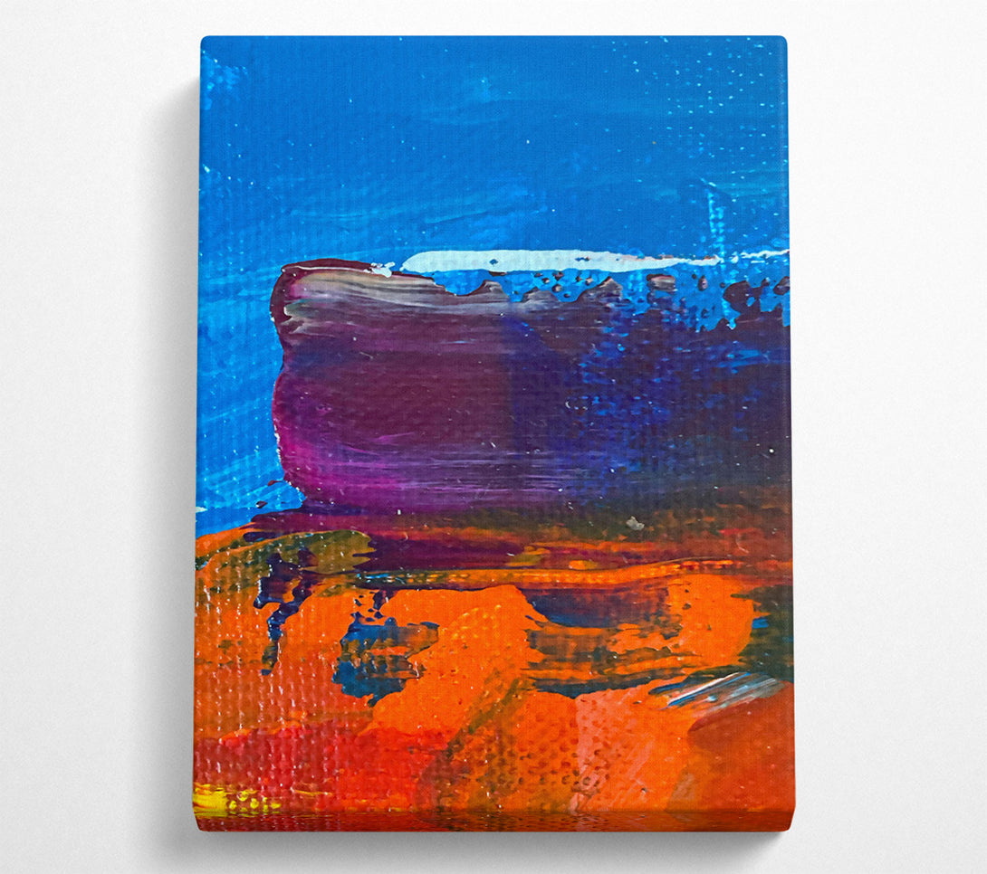  A Canvas Print of Orange Sunset Hues Canvas Art
