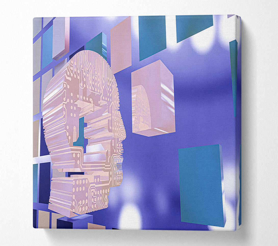  A Canvas Print of Digital Pink Mind Canvas Wall Art