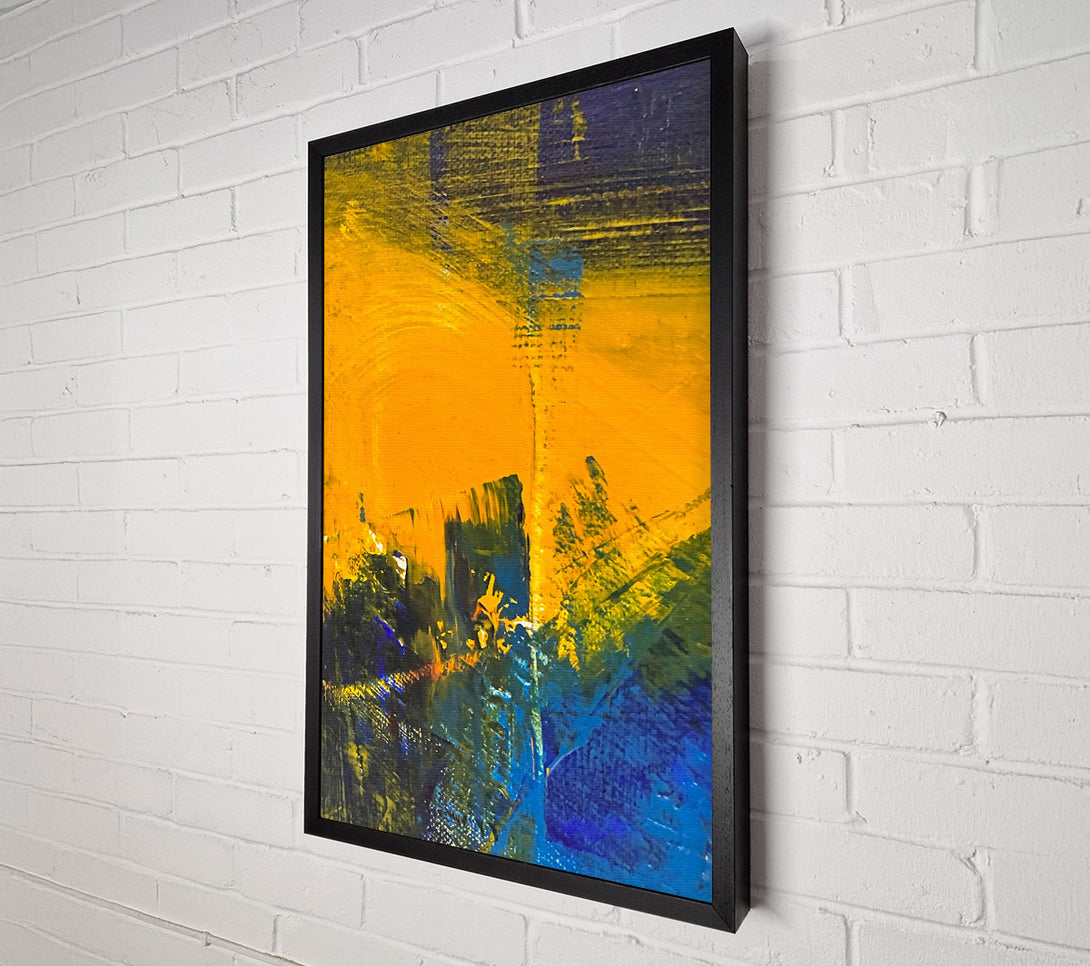  A Canvas Print of Golden Brushstrokes Embrace Canvas Art