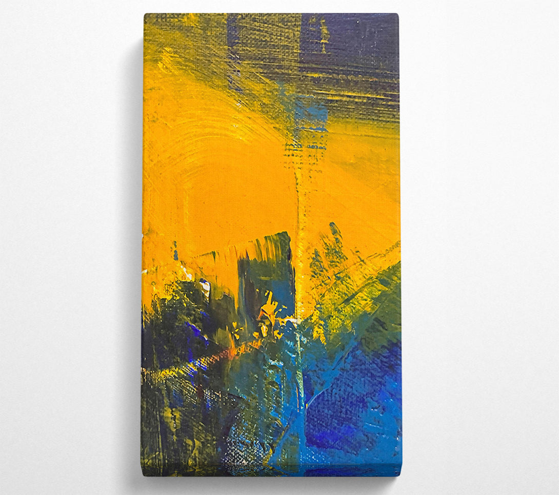  A Canvas Print of Golden Brushstrokes Embrace Canvas Art
