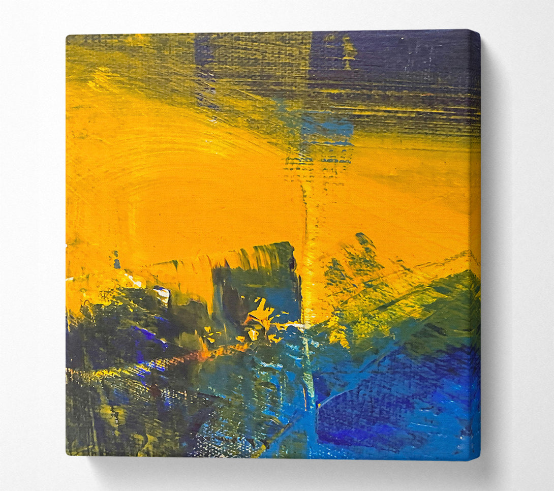  A Canvas Print of Golden Brushstrokes Embrace Canvas Art