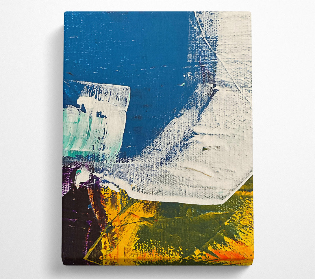  A Canvas Print of Azure Abstract Strokes Canvas Wall Art
