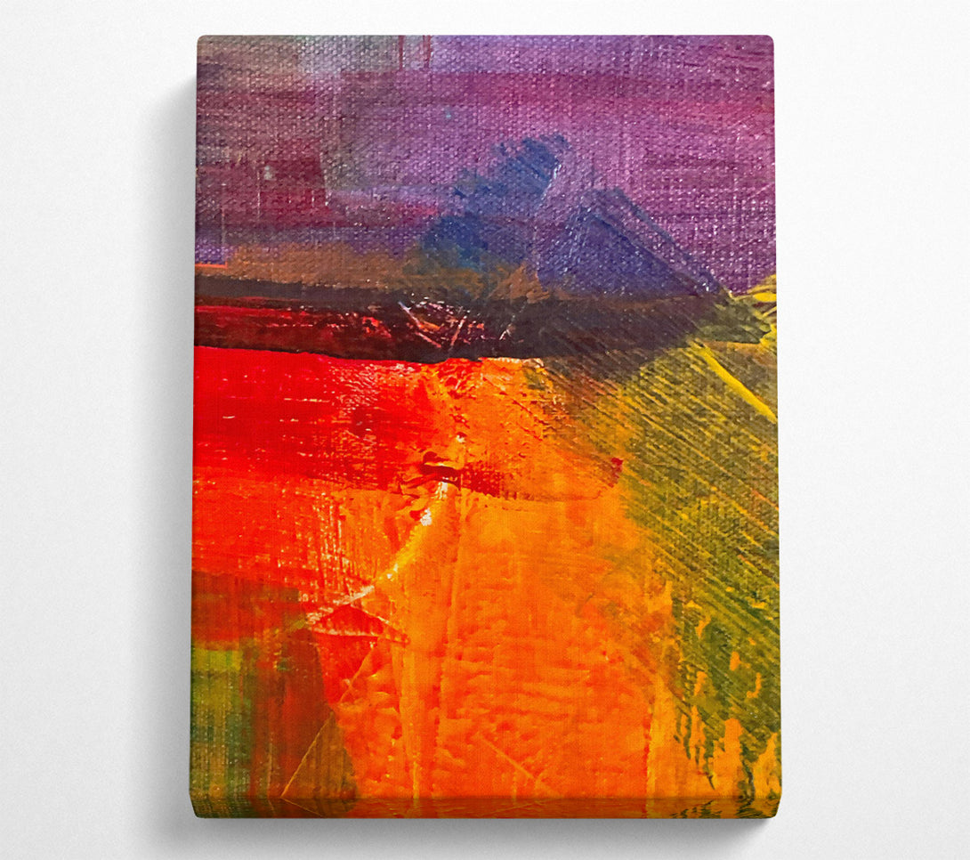  A Canvas Print of Orange Abstract Burst Canvas Art