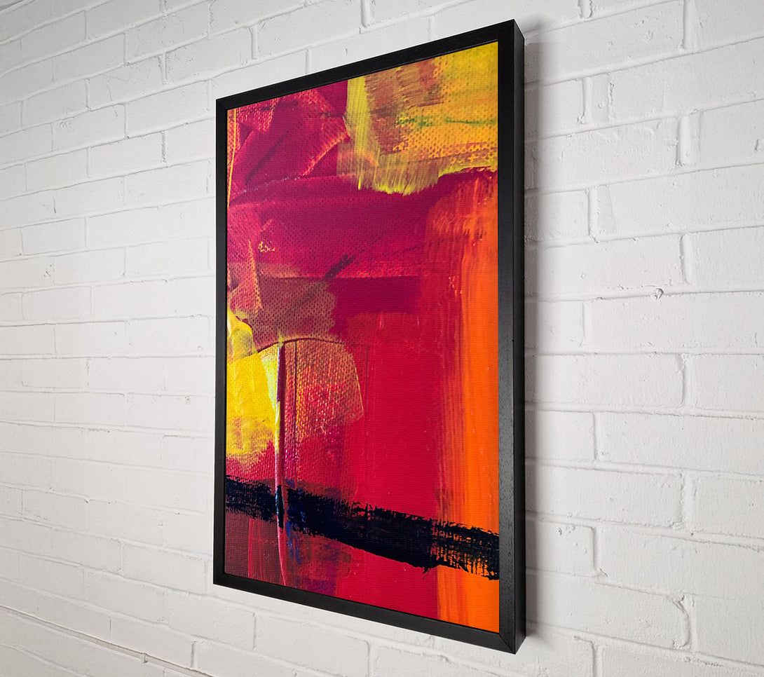  A Canvas Print of Crimson And Gold Strokes Canvas Wall Art