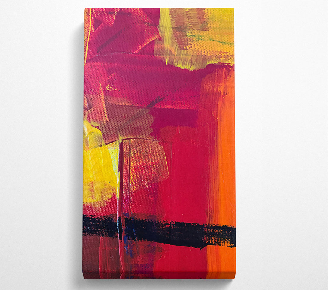  A Canvas Print of Crimson And Gold Strokes Canvas Wall Art