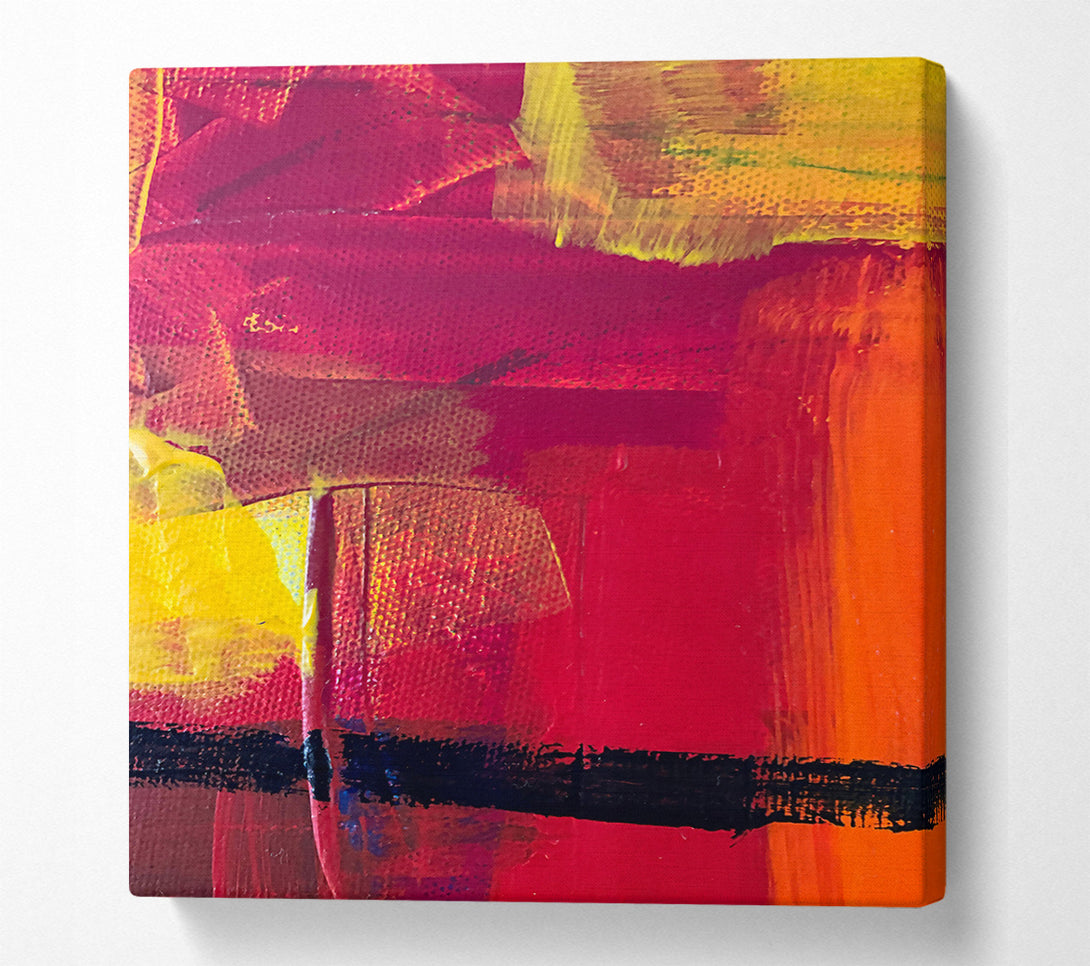  A Canvas Print of Crimson And Gold Strokes Canvas Wall Art