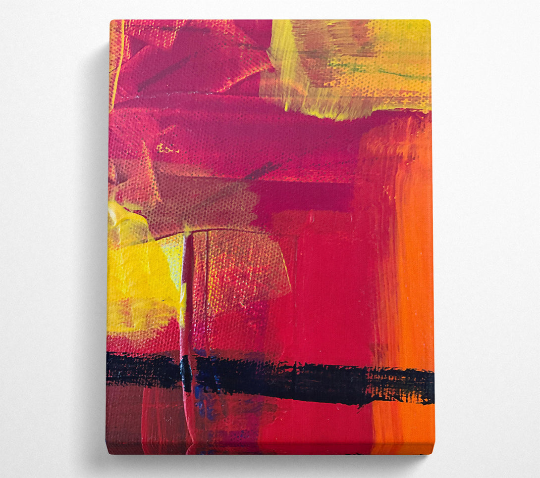  A Canvas Print of Crimson And Gold Strokes Canvas Wall Art