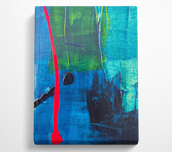  A Canvas Print of Blue Abstract Burst Canvas Wall Art
