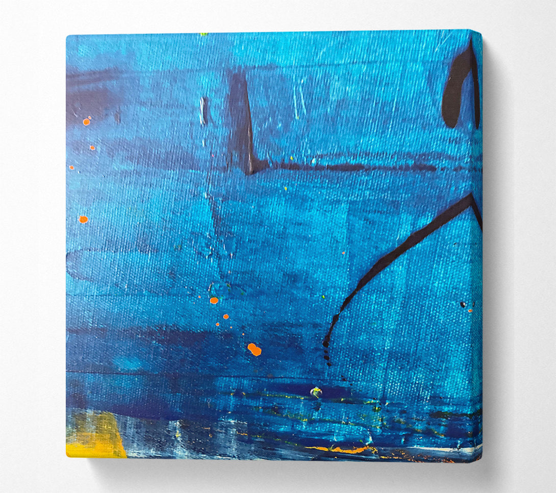  A Canvas Print of Azure Splashes Of Orange Canvas Print