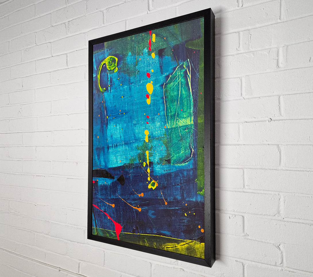  A Canvas Print of Splashes Of Teal Blue Canvas Wall Art