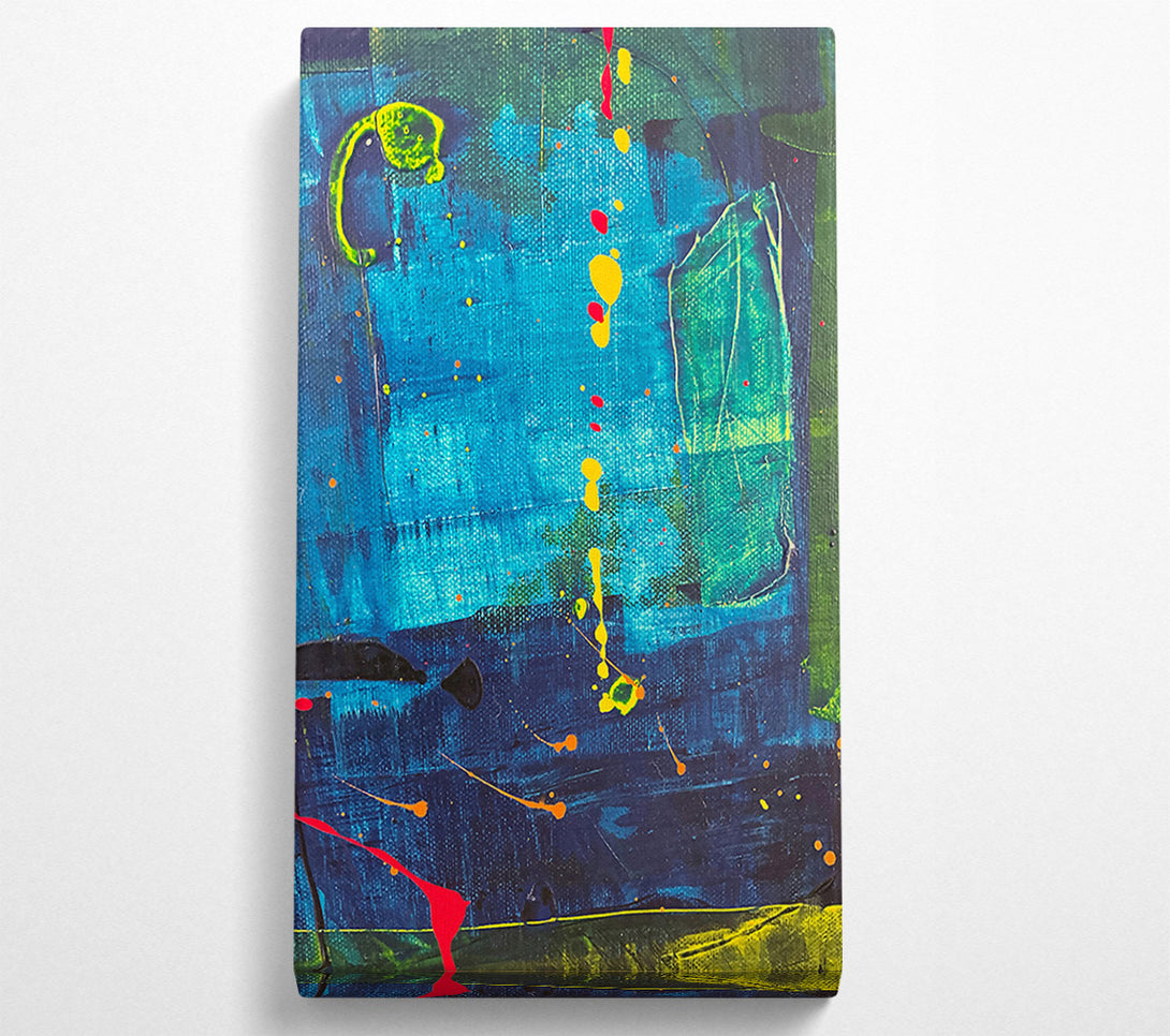  A Canvas Print of Splashes Of Teal Blue Canvas Wall Art