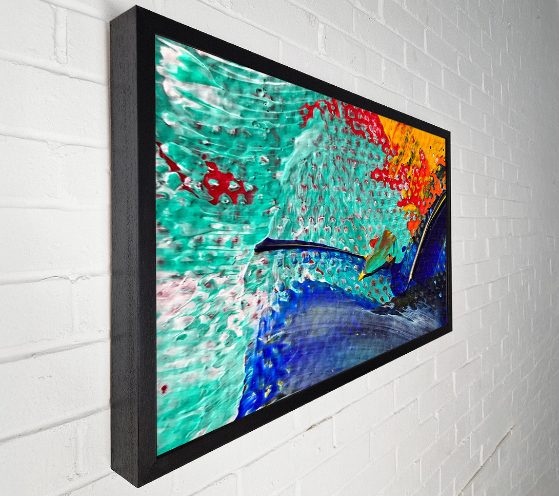  A Canvas Print of Azure Abstract Swirl Canvas Art